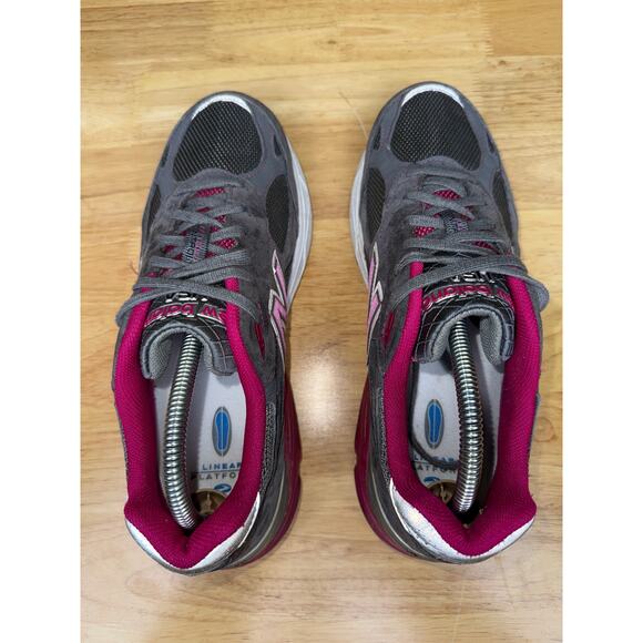 New Balance 990v3 Breast Cancer Awareness Running Shoes Gray Pink Womens 9.5 - Picture 7 of 11
